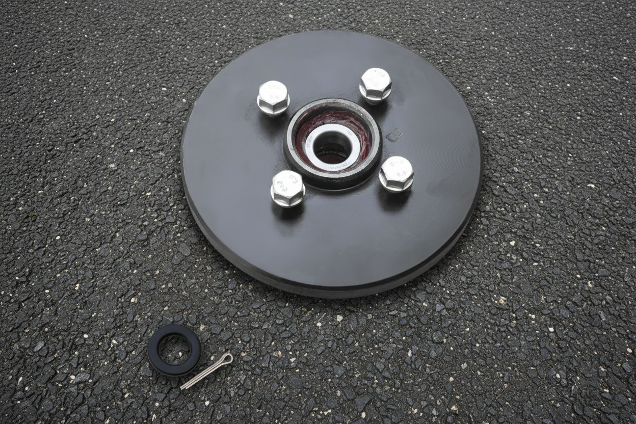 U/Braked Hub – 1600kg, 45mm Square Beam Axle – Complete