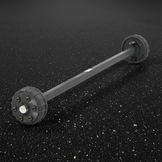 Burquip 1600kg 45mm SQ Braked Full Beam Axle, 2200mm PCD 5/114.3